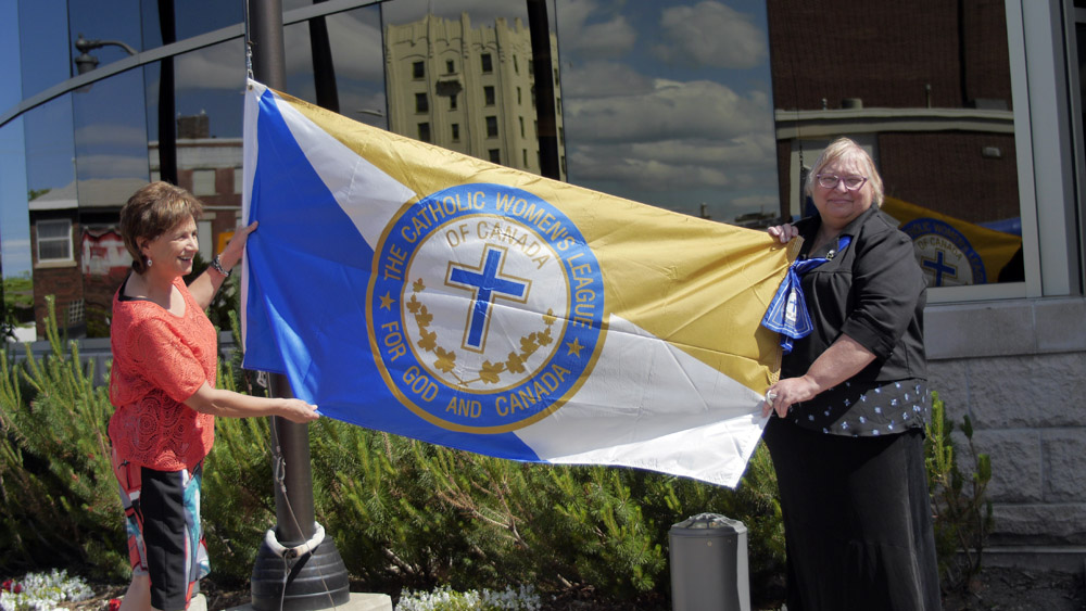 Catholic Womens League 2017 Convention Flag Raising at City Hall